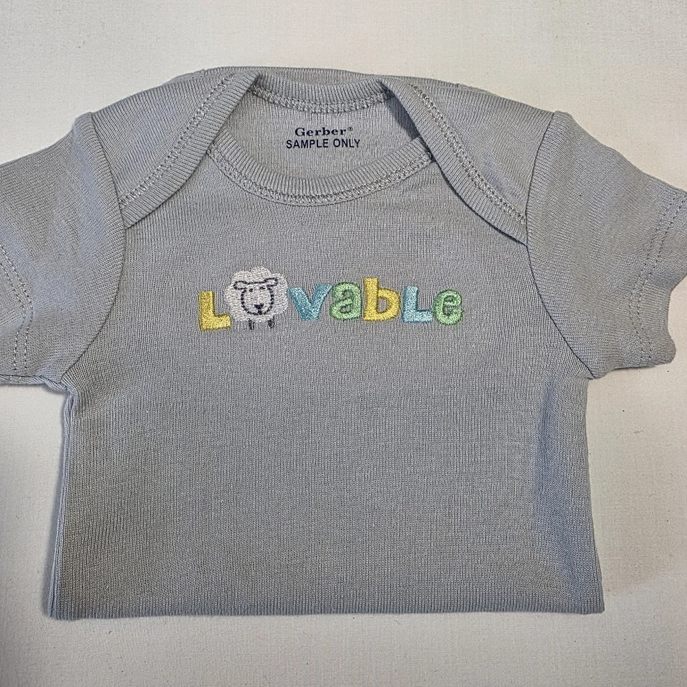 Carter's Gray 'Lovable' Baby Onesie NEW 3 Months